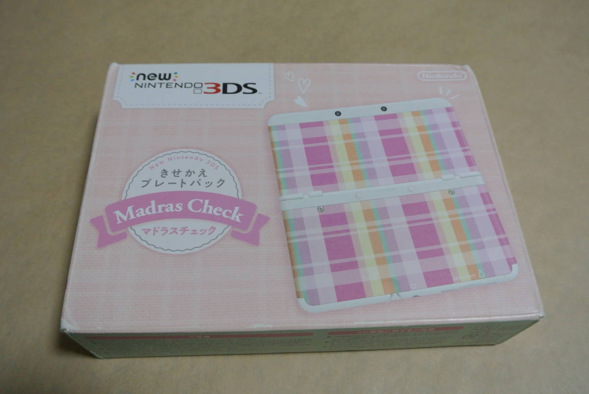 New ニンテンドー3DS マドラスチェック+きせかえプレートチェック
