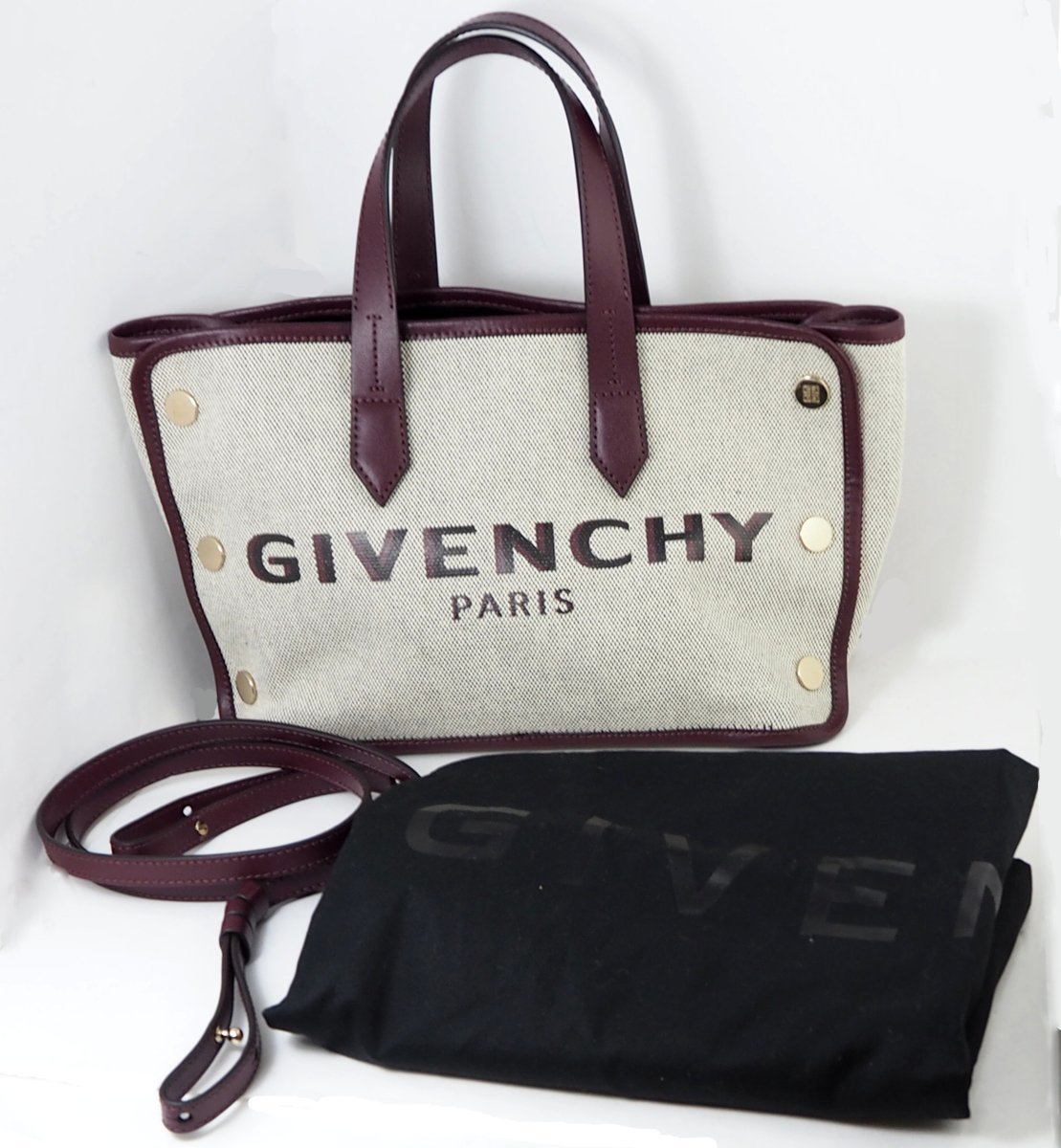 GIVENCHY ジバンシィ ミニ ボンドショッパー キャンバス レザー 2WAY
