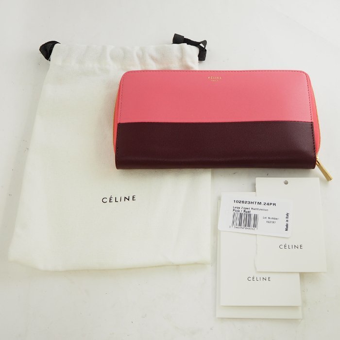 値引 レザー セリーヌ CELINE 値下げ ピンク/ワインレッド [35478] 袋