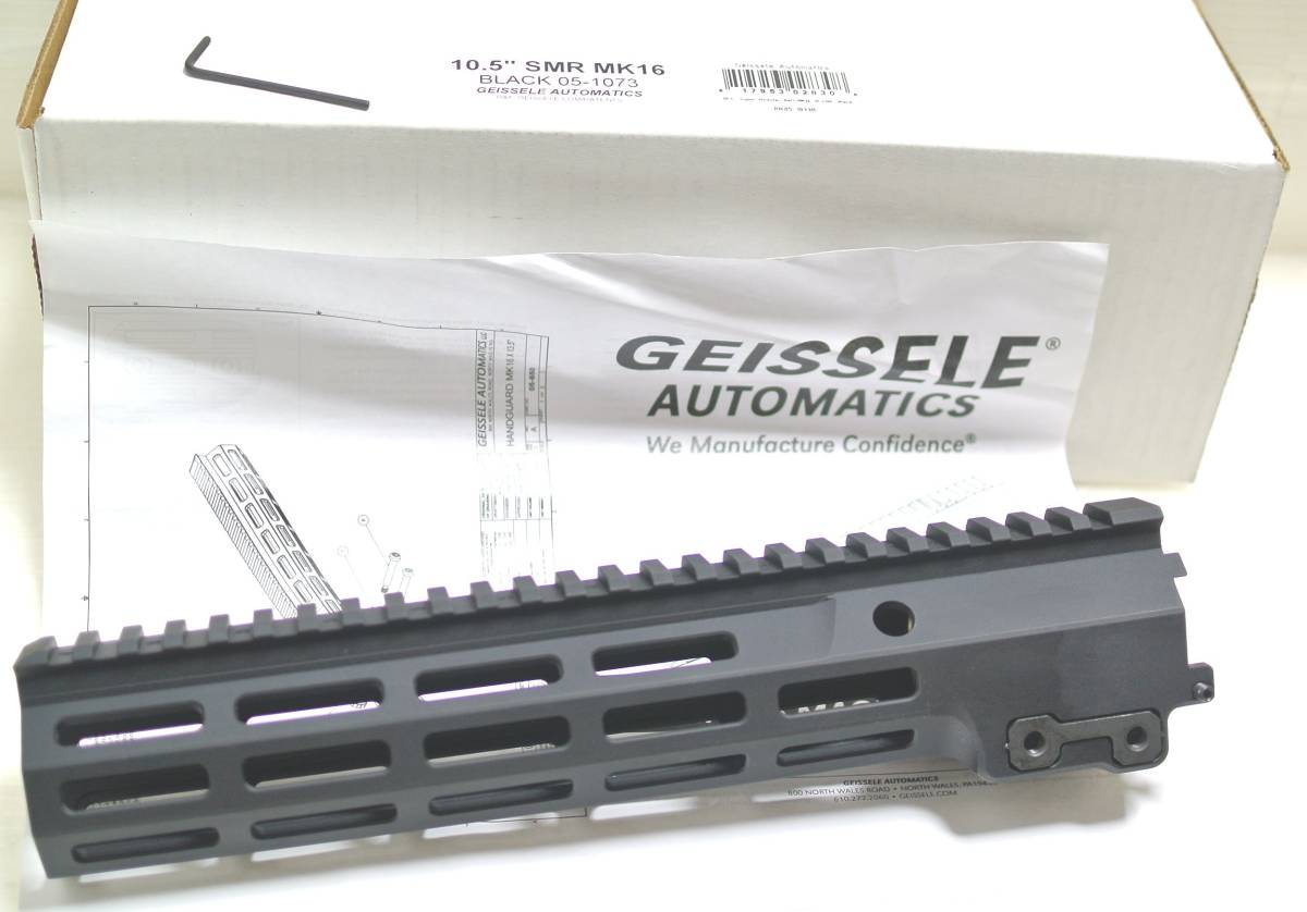 即決 実物 GEISSELE SMR Mk16 10.5インチ M-LOK ハンドガード ブラック ガイズリー M4 Mk18 トレポン PTW ガスブロ GBBR_画像1