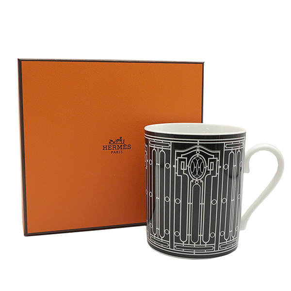 エルメス 食器 H DECO アッシュデコ マグカップ 300ml ブラックX