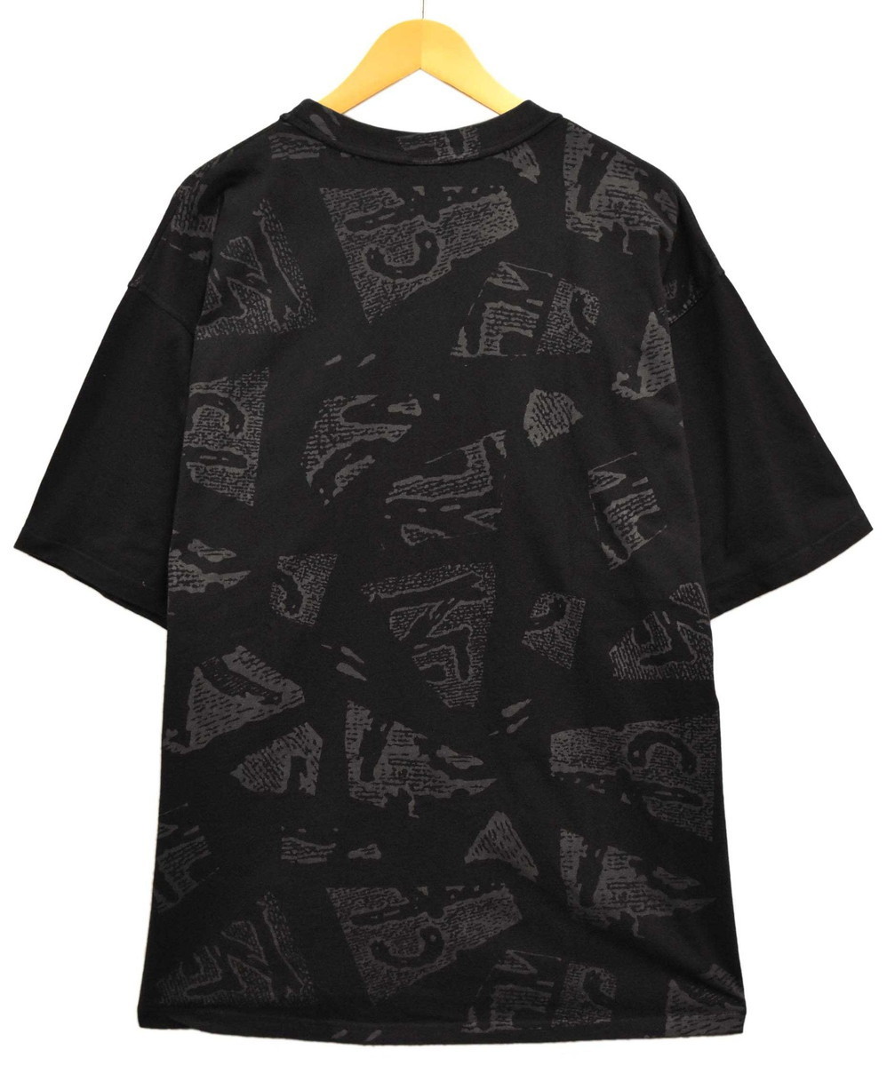 ビッグサイズ ヴィンテージ 90年代 リーボック ブラックトップ バスケットボール 半袖Tシャツ 総柄 ブラック2XL相当(28307_画像2