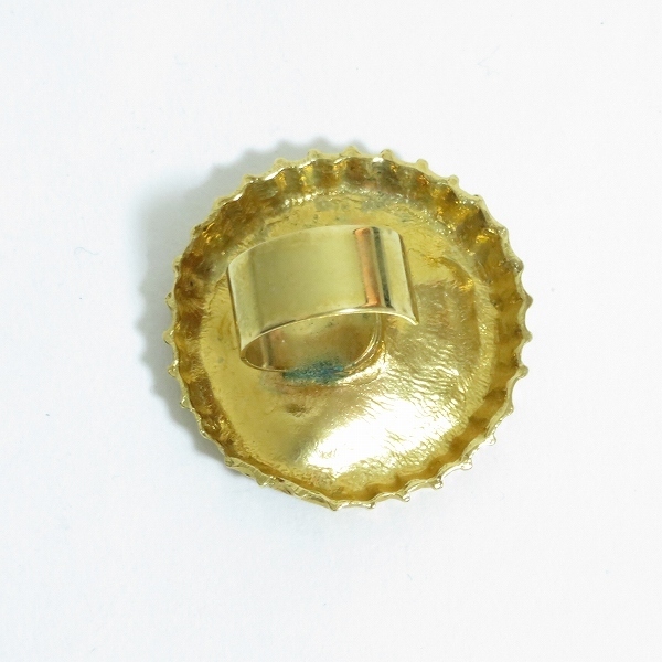 #anza Christian Dior Dior scarf ring Gold bottle cap motif .. Logo lady's [728334]