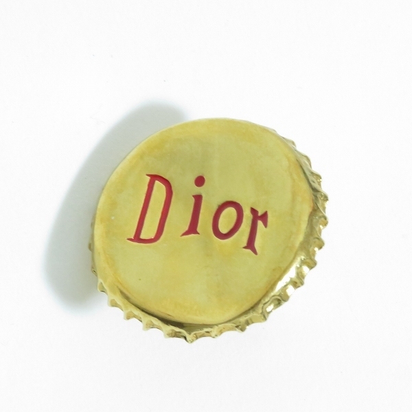 #anza Christian Dior Dior scarf ring Gold bottle cap motif .. Logo lady's [728334]