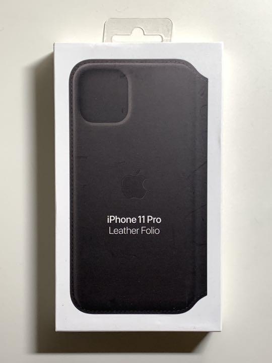 純正 iPhone 11 Pro レザーフォリオ ブラック - A(iPhone 11 Pro用 