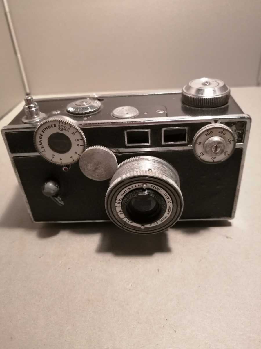 アンティークカメラ　[ARGUS] 1920年　アメリカ　[COATED CINTAR] フィルムカメラ　写真　撮影　現像　18CM39m2