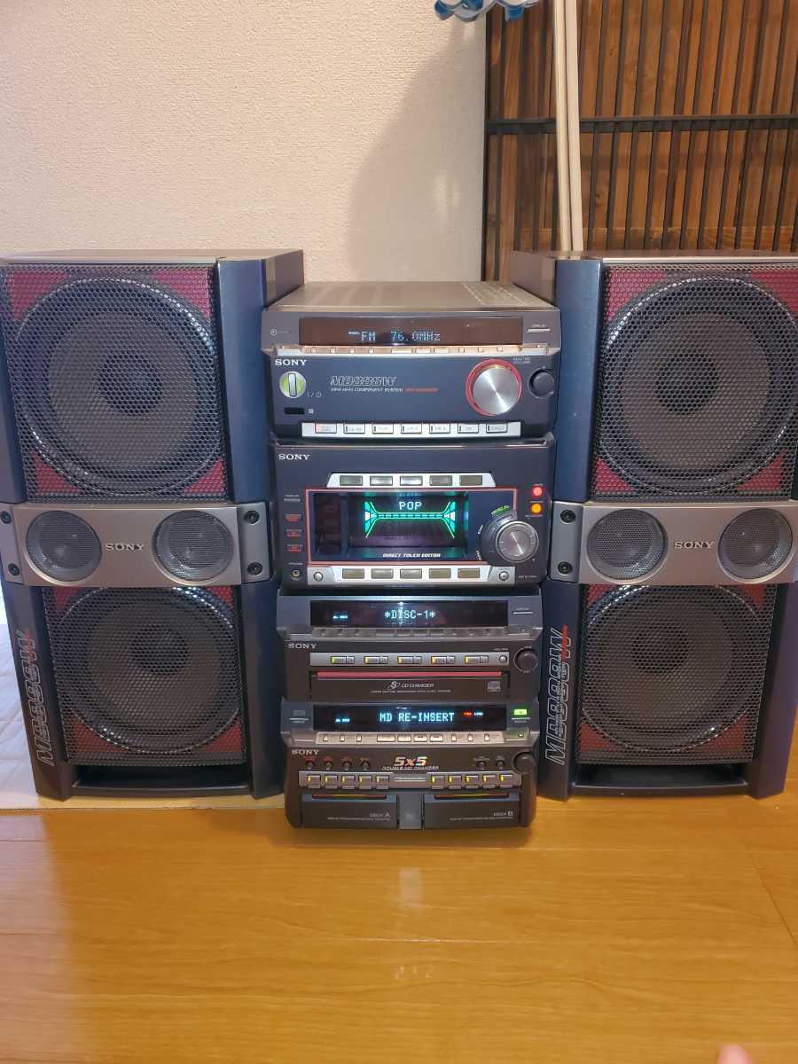 レア美品 SONY ソニー 5CD/10MD コンポ DHC-MD888W ダブルMD