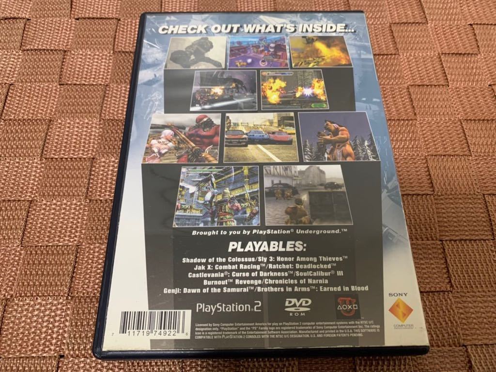 北米版PS2体験版ソフト JAMPACK DEMO DISC PlayStation キャッスルヴァニア Castlevania Sly Cooper Jak and Daxter SOUL CALIBUR 非売品