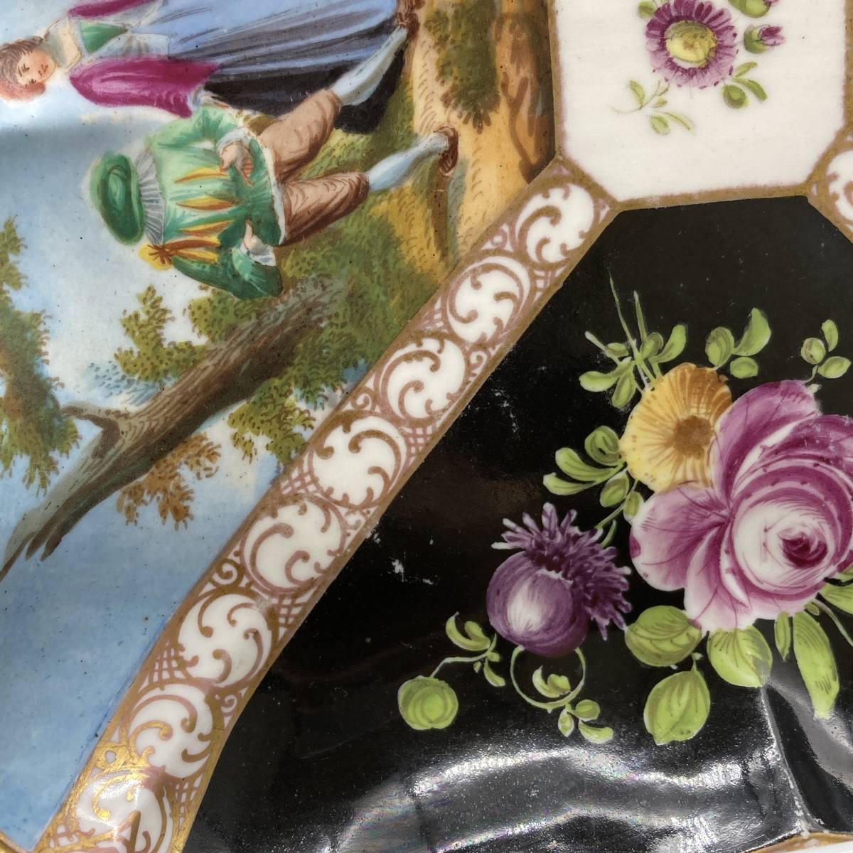 食器『マイセン プレート 472』MEISSEN 陶器 西洋食器 飾り皿 キズ・ヨゴレ・一部欠けあり 現状品 アンティーク ヴィンテージ B-1470_画像5
