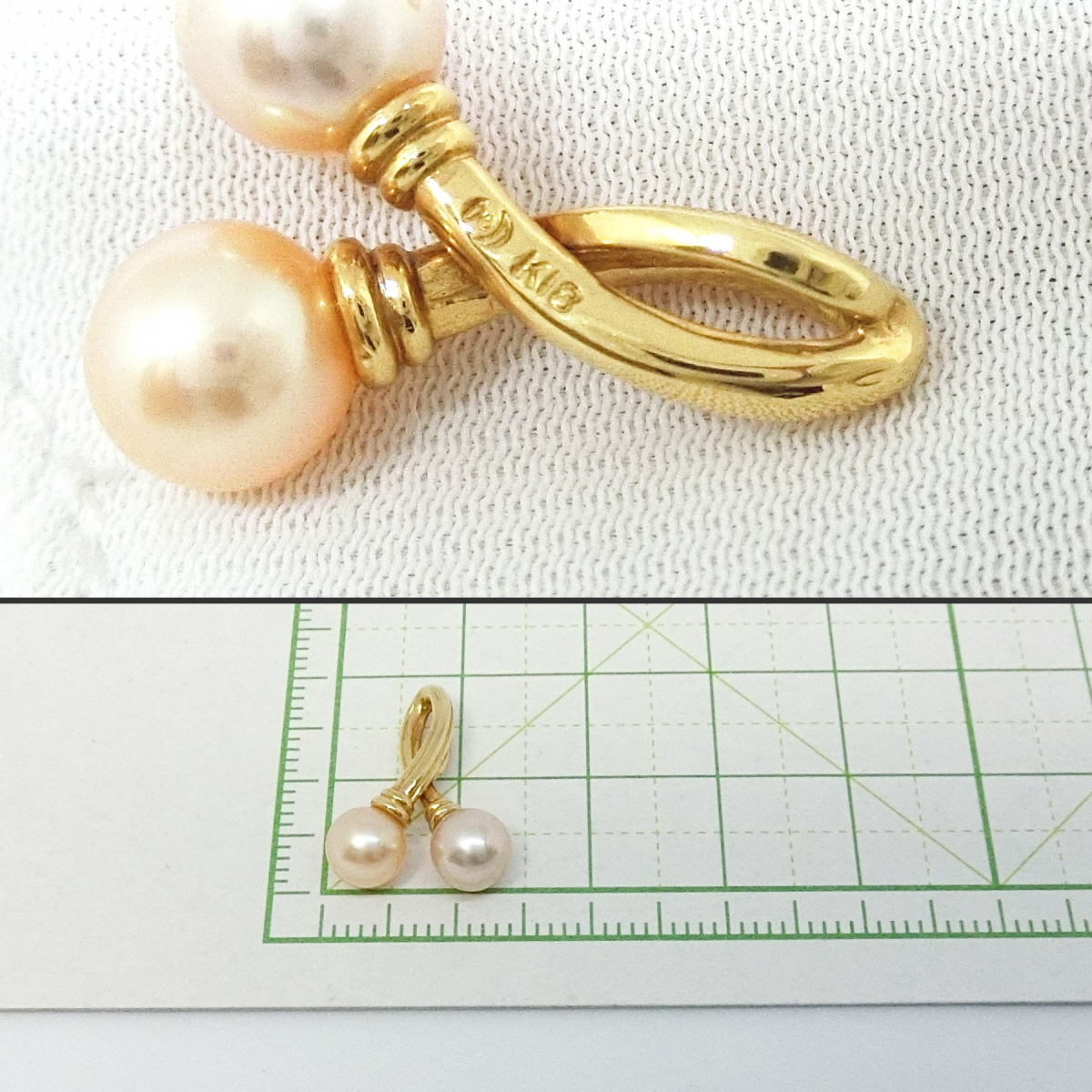 【送料無料】タサキ TASAKI 田崎真珠 K18 パール6mm ペンダントトップ★美品★_画像5