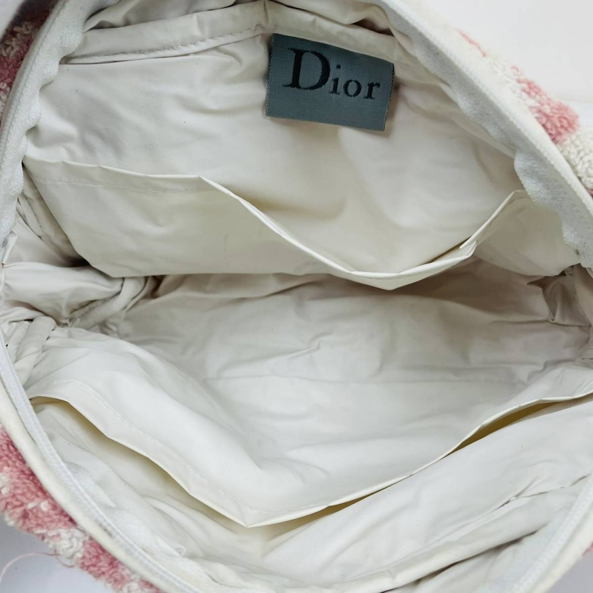 4905/Christian Dior ハンドバッグ トロッター タオル生地 ディオール