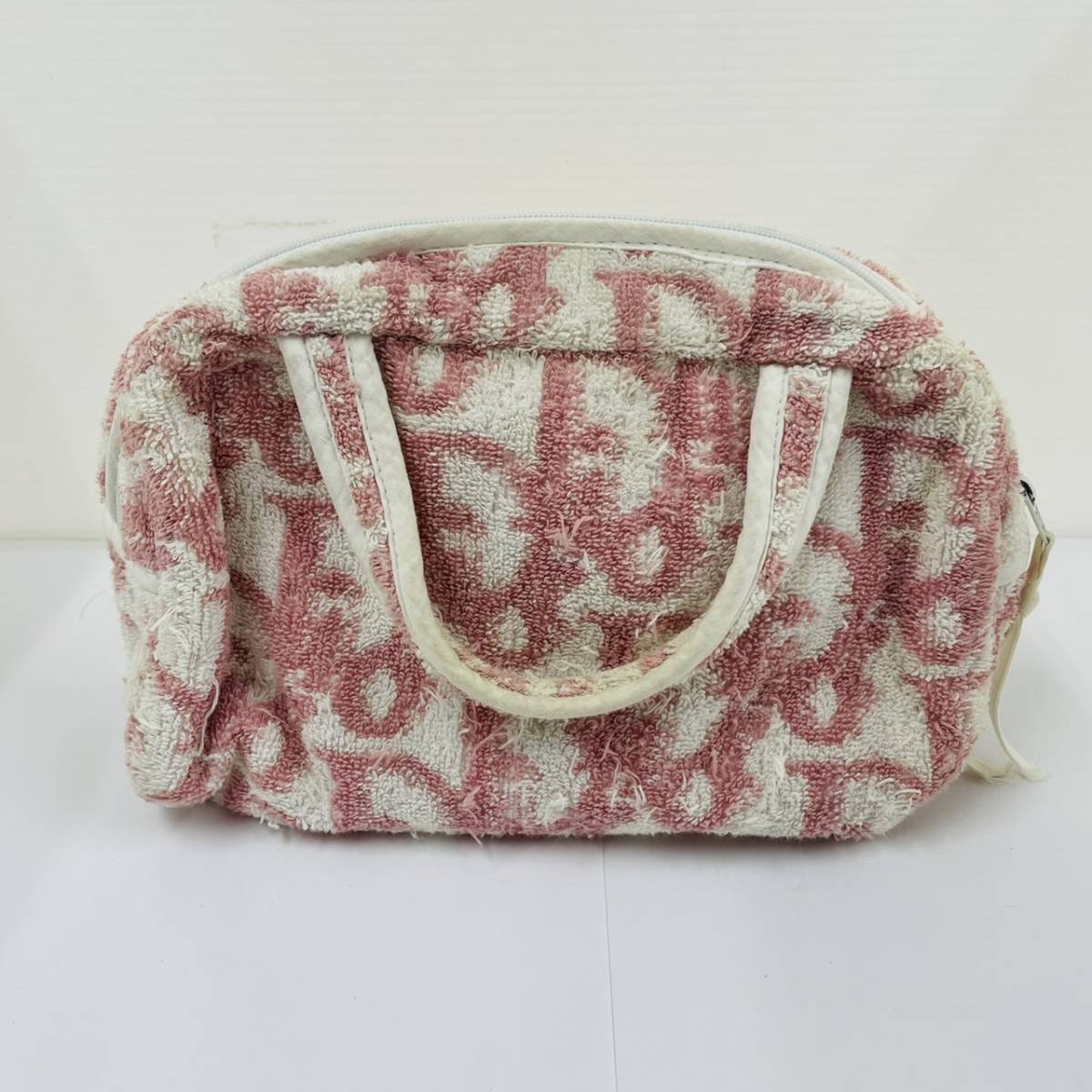 4905/Christian Dior ハンドバッグ トロッター タオル生地 ディオール