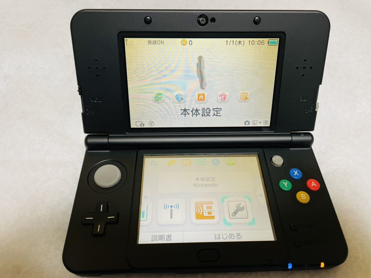 new ニンテンドー3DS きせかえ ブラック 任天堂 動作確認済み 本体のみ