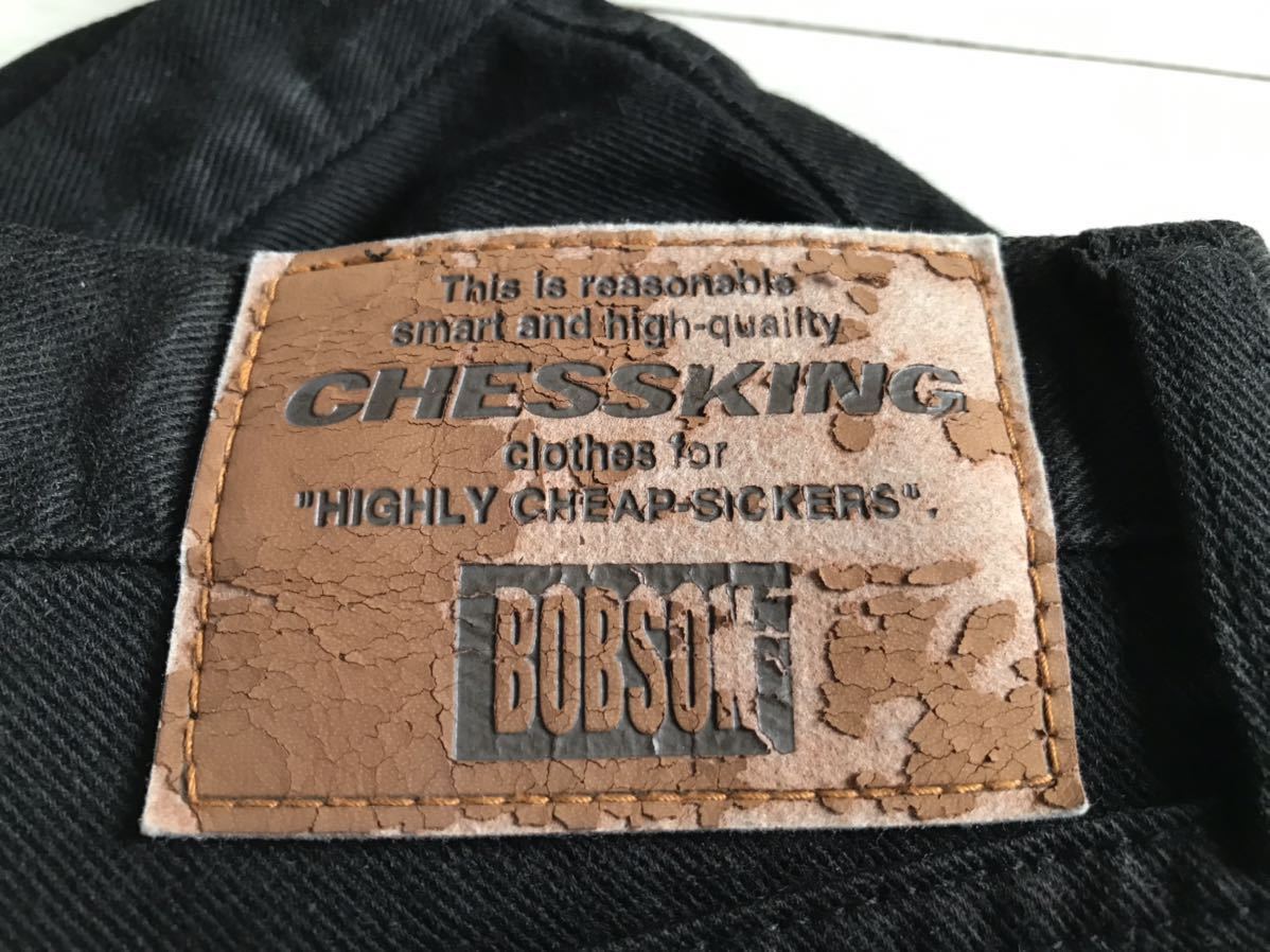 [ prompt decision ]W31 Bobson BOBSON soft soft jeans black black strut rayon . zipper fly CH0315 CHESSKING