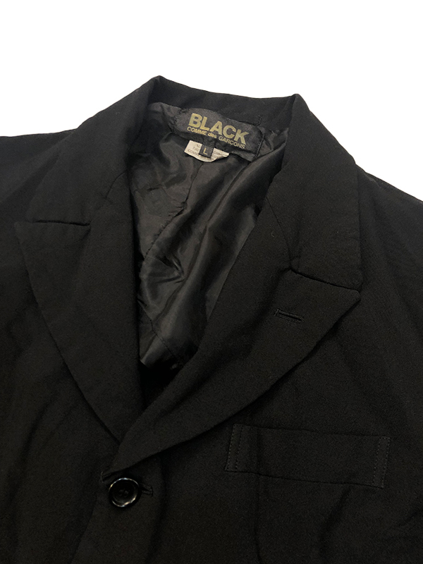 ブラック コムデギャルソン BLACK COMME des GARCONS フラワー刺繍 テーラード ジャケット L ブラック 黒 1M-J006 2013 花 MADE IN JAPAN_画像3