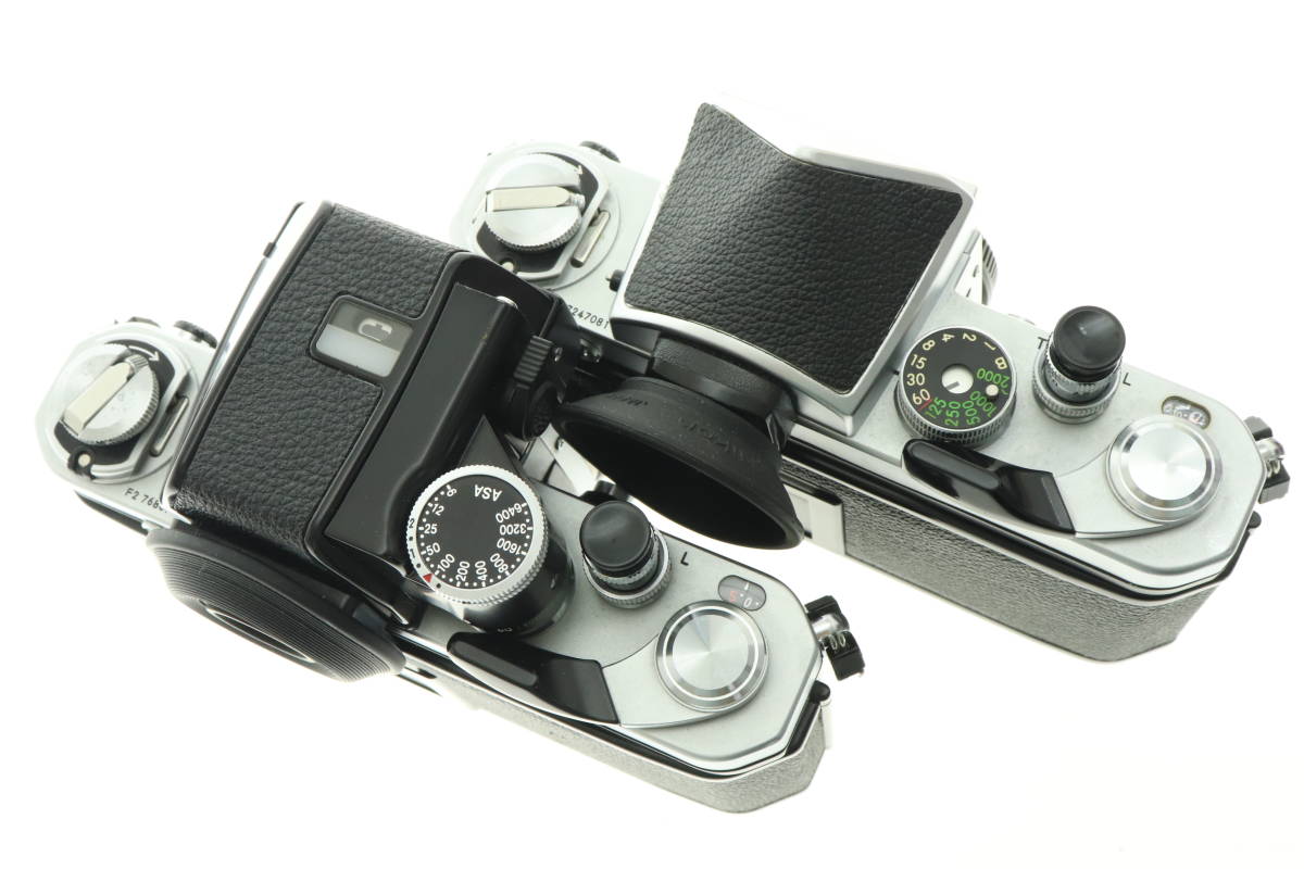 VMPD4-24-29 Nikon ニコン 一眼レフ フィルムカメラ F2 ボディ DP-12 ファインダー付き 2点セット まとめ売り 動作未確認 ジャンク_画像8