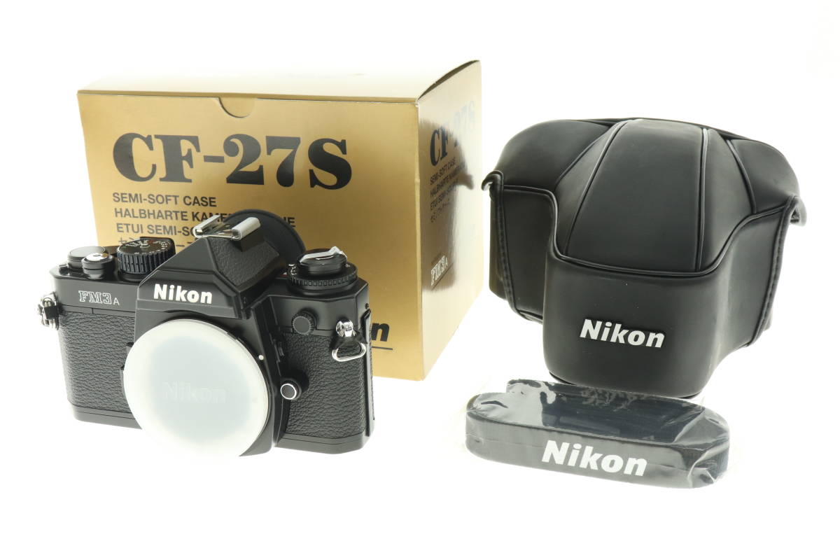 VMPD4-24-26 Nikon ニコン 一眼レフ フィルムカメラ FM3A ボディ ブラック セミソフトケース付き 動作未確認 ジャンク_画像1