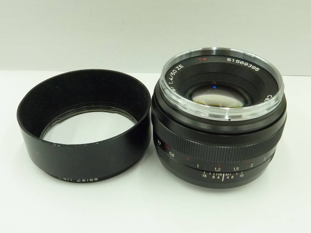 動作良好！】カールツァイス Carl Zeiss Planar T* 50mm F1.4 ZE