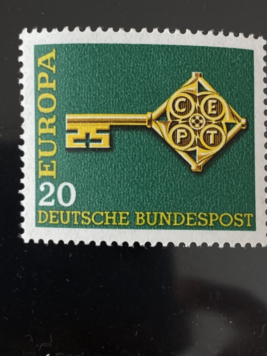 ドイツ切手★ C.E.P.T.のキー欧州郵便連合1968年 a4_画像2