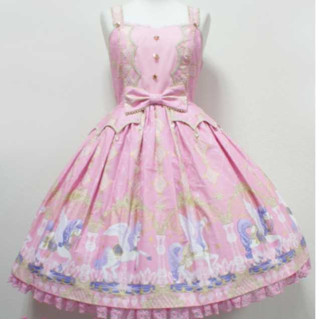 未使用 Angelic Pretty crystal Dream carnival セット ジャンパースカート オーバーニー カチューシャ ピンク アンジェリックプリティ_画像1