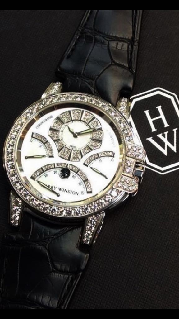本物ハリーウィンストン腕時計フルダイヤモンドVSクラリティオーシャンクロノグラフ腕時計18K製HARRYWINSTON超美品400MCRA44W定価1300万円 【97%OFF!】 限定モデル