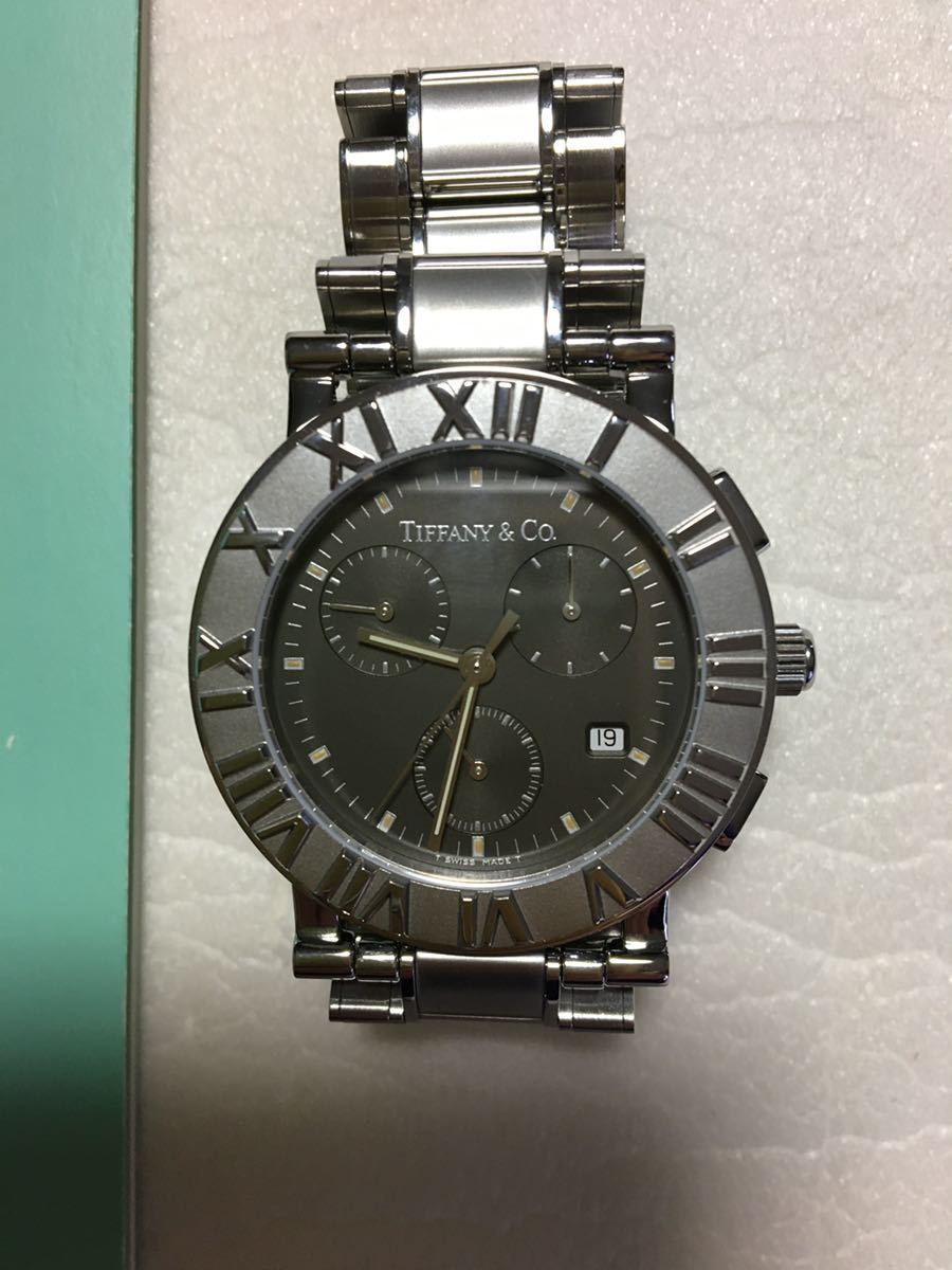 ティファニー アトラス腕時計の上級機種　作動中　購入時証明とメンテの証明書有り