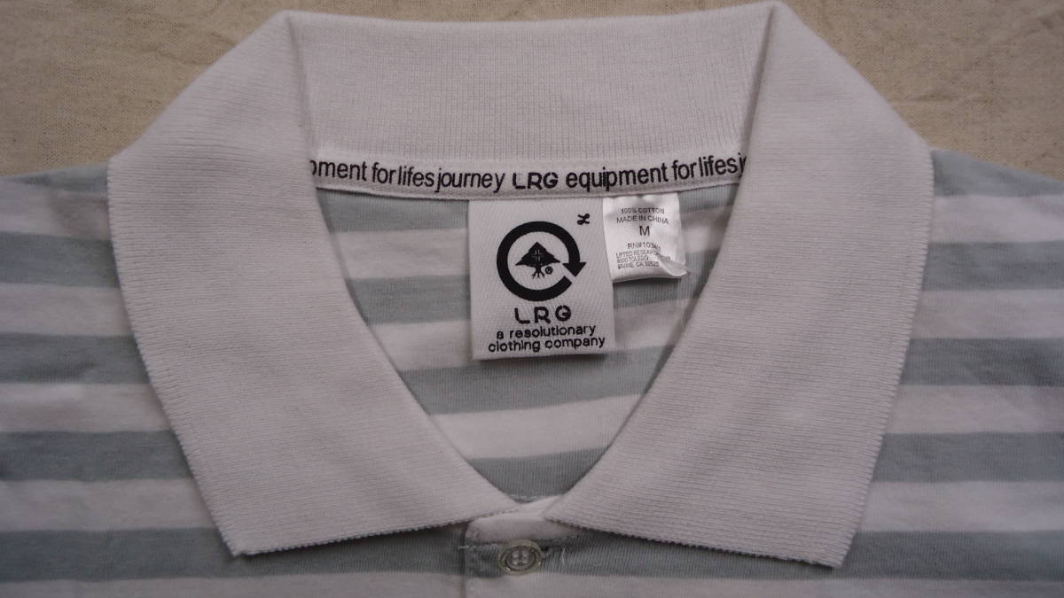 LRG старый модель рубашка-поло с коротким рукавом белый / серый полоса M полцены 50%offe искусственная приманка ruji- letter pack почтовый сервис плюс .... рассылка Yupack анонимность рассылка 
