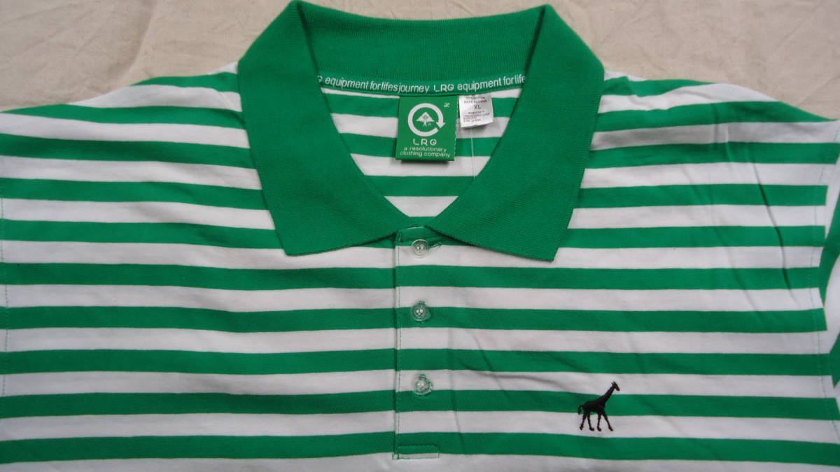 LRG старый модель рубашка-поло с коротким рукавом зеленый / белый полоса XL полцены 50%offe искусственная приманка ruji- letter pack почтовый сервис плюс .... рассылка Yupack анонимность рассылка 