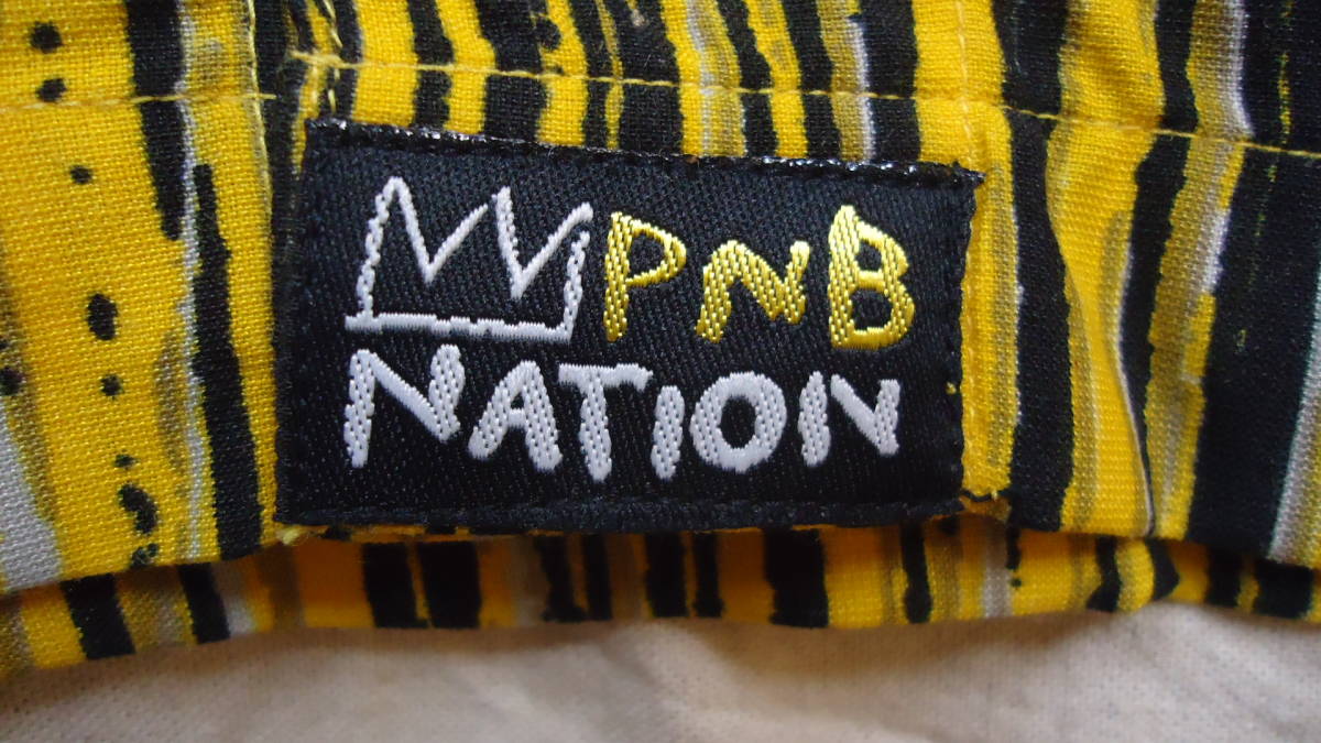 PNB NATION 旧モデル 半袖 プリントシャツ 黒/黄 L 半額以下 60%off ピーネヌビー HIPHOP レターパックライト おてがる配送ゆうパック_画像6