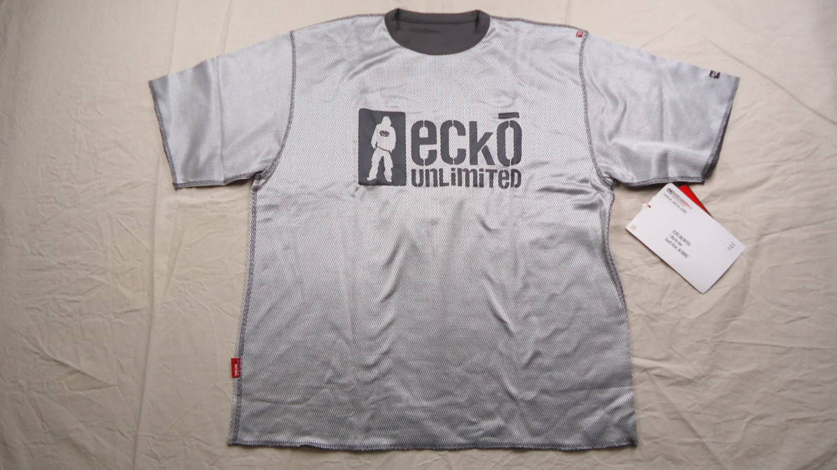 ECKO 旧モデル リバーシブル 半袖スェット グレー/チャコールグレー XL 半額以下 60%off エコー HIPHOP レターパックプラス おてがる配送_画像1