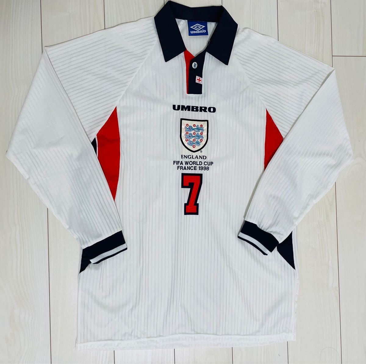 ベッカム ユニフォーム長袖 イングランド代表1998年フランスW杯 ...
