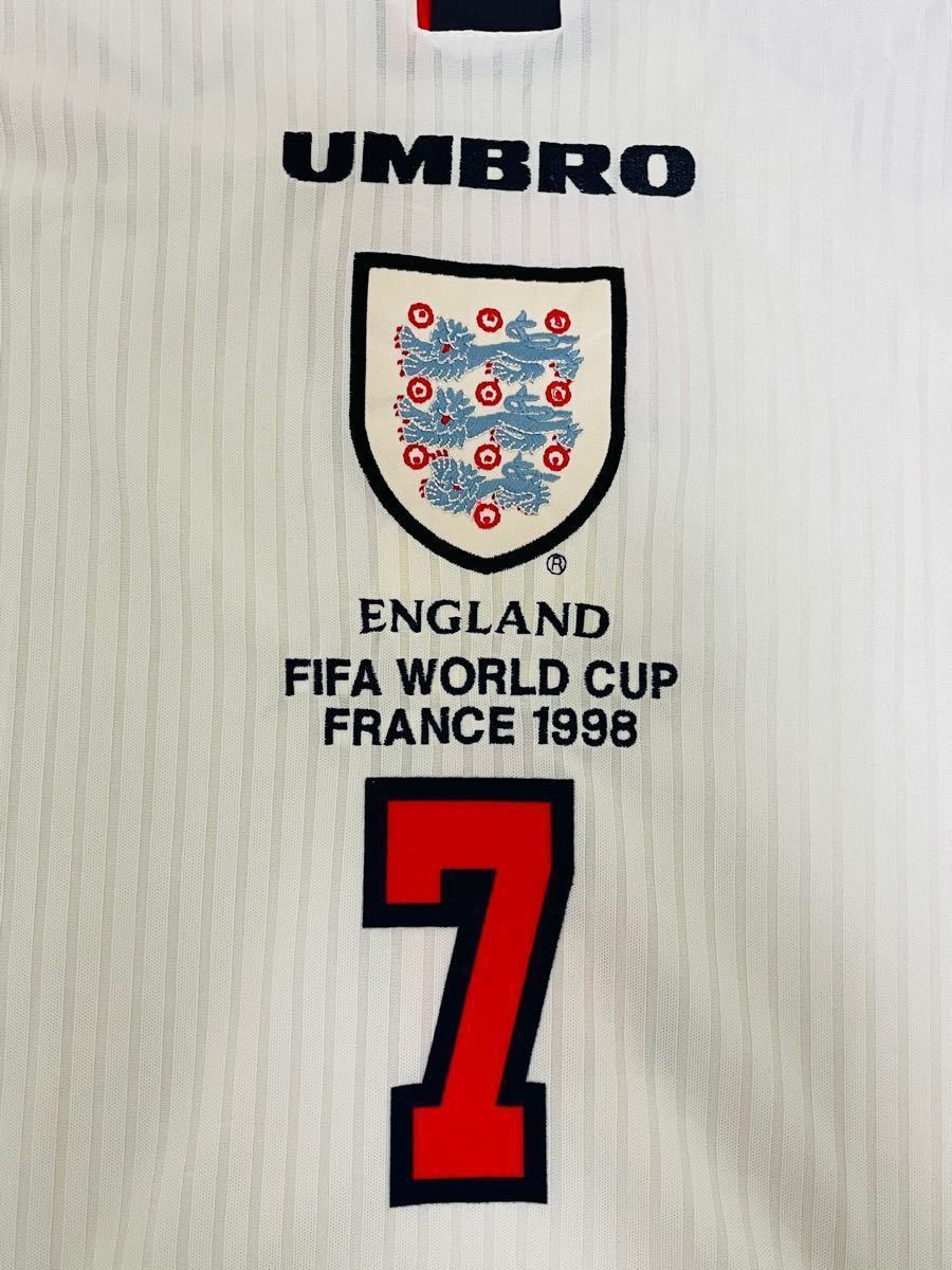 ベッカム　ユニフォーム長袖　イングランド代表1998年フランスW杯