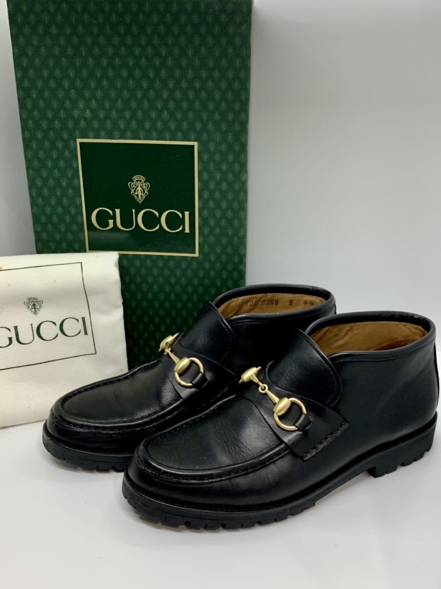 GUCCI グッチ ヴィンテージ   ホースビット レザーショート