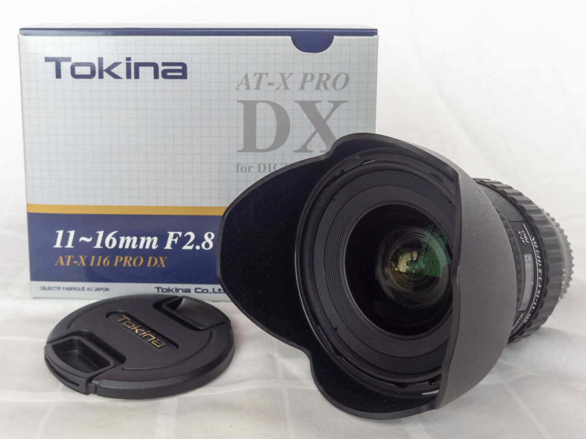 ニコン(Nikon)Fマウント用超広角ズーム・トキナー(Tokina) AT-X 116 PRO DX (11-16mm F/2.8  Aspherical)APS-C対応 (元箱，付属品つき)