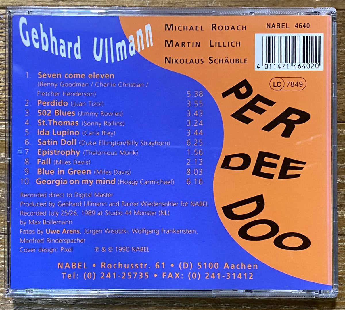 即決！Gebhard Ullmann - Per-Dee-Doo / NABEL CD 4640 / Fusion, Avant-garde Jazz, Modal, Jazz-Rock_画像2