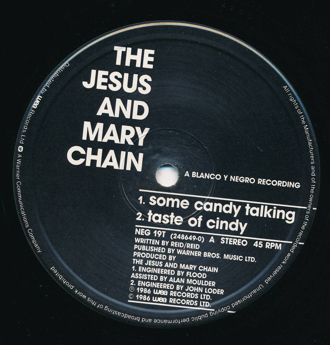 ジーザス&メリーチェイン THE JESUS AND MARY CHAIN - SOME CANDY TALKING E.P. /UK盤/中古12インチ!!2624_画像3