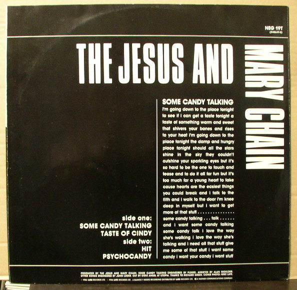 ジーザス&メリーチェイン THE JESUS AND MARY CHAIN - SOME CANDY TALKING E.P. /UK盤/中古12インチ!!2624_画像2