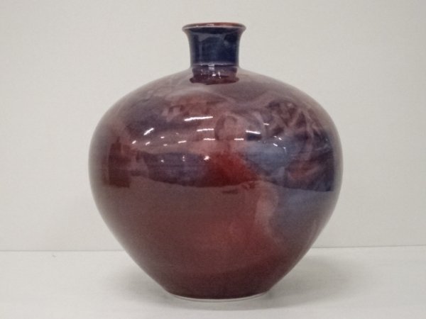宗 sou 日展作家 前田泰昭造 辰砂梅花花瓶(共箱) | bioimune.com.br