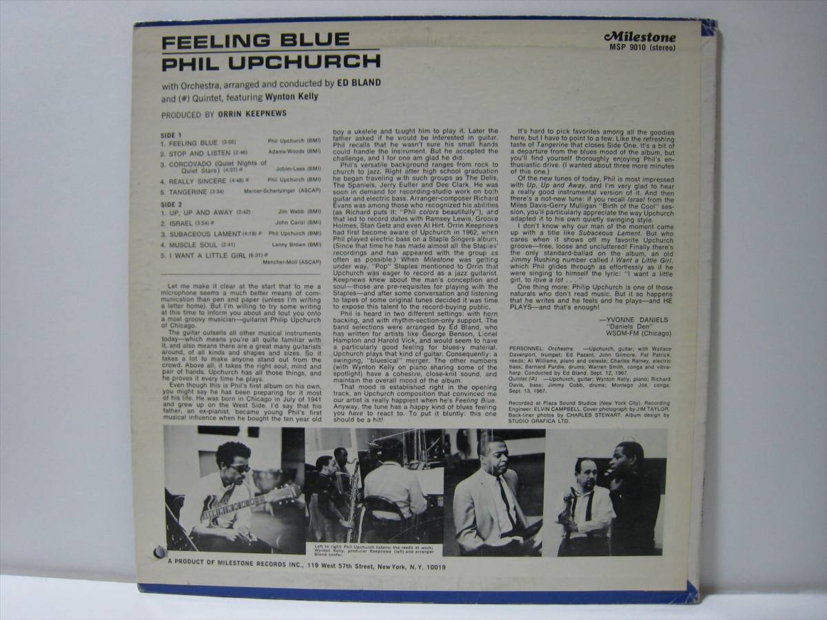 [LP] PHIL UPCHURCH / FEELING BLUE US record Phil * up Church BERNARD PURDIE CHUCK RAINEY WYNTON KELLY RICHARD DAVIS