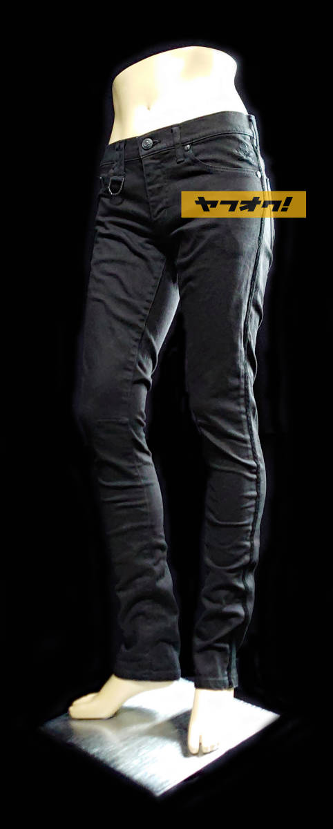 ☆ 美品 roen jeans ブラック スキニー デニム パンツ 黒 28 ロエン