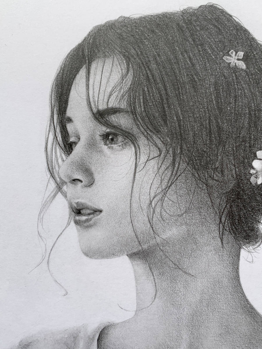 Yahoo!オークション - 手描き鉛筆画 女性#64【A4サイズ】 Yahoo!オークション - 手描き鉛筆画 女性#64【A4サイズ】