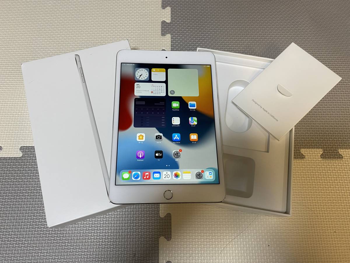 iPad mini4 WiFi+Cellular(simフリー) 16GB 充電160回 良品 箱付き