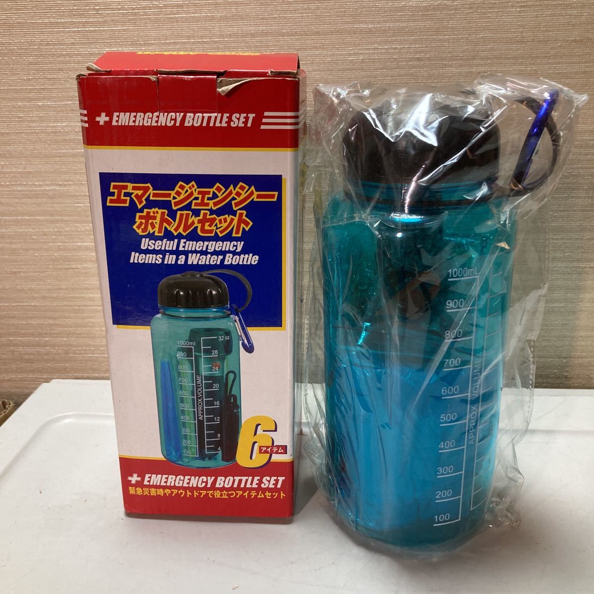 * unused goods emergency bottle set 6 item urgent disaster disaster prevention outdoor camp 