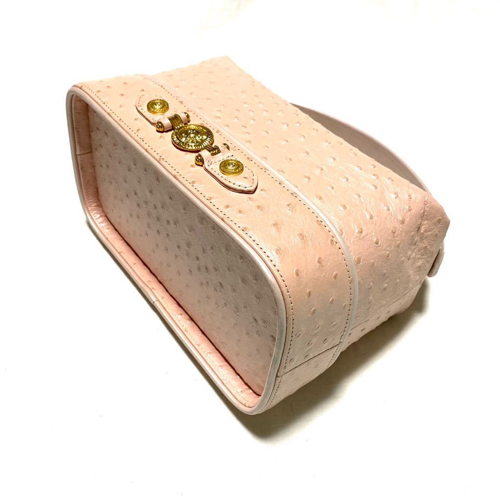 1円◇極美品◇Versace ヴェルサーチ◇サンバースト◇オーストリッチ 型