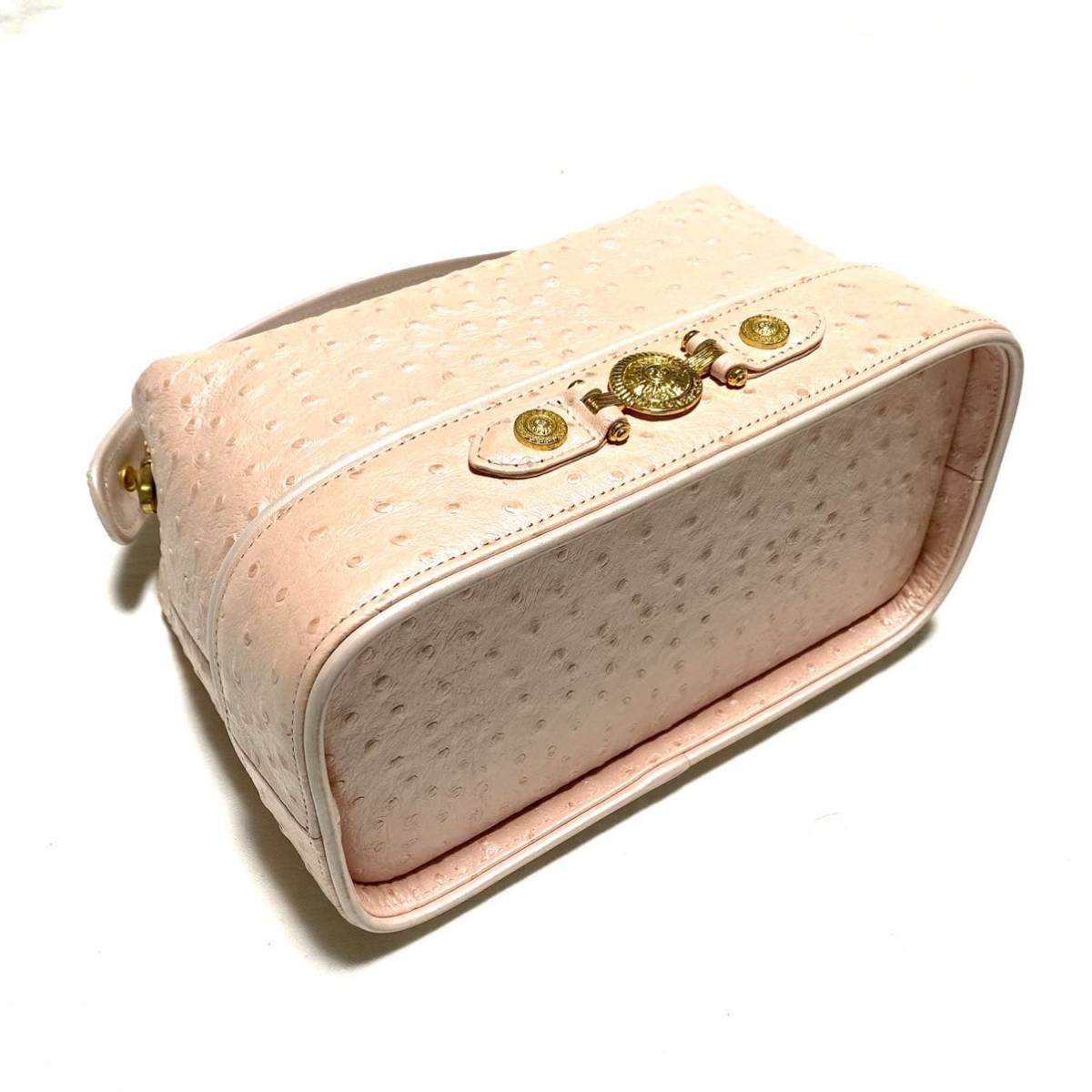 1円◇極美品◇Versace ヴェルサーチ◇サンバースト◇オーストリッチ 型