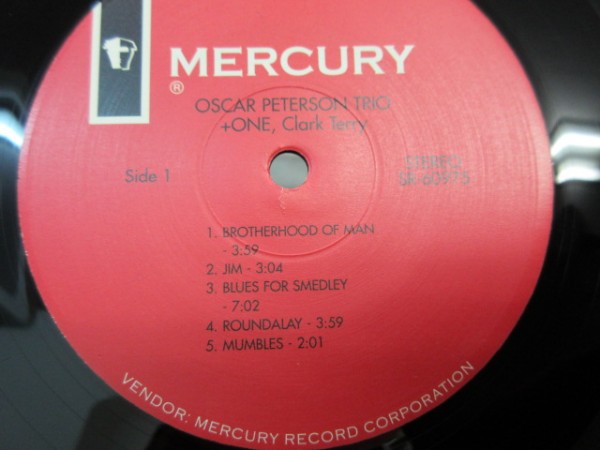 L/LP/無傷!!/Mercury US/170g重量盤/Oscar Peterson Trio(オスカーピーターソン)＋One Clark Terry_画像3