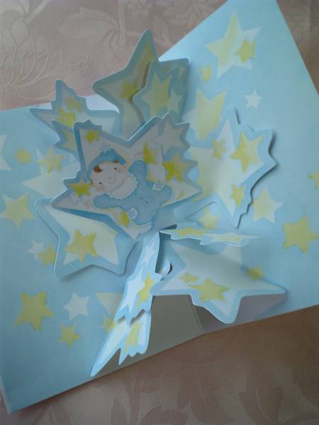 ☆赤ちゃん誕生お祝いカード☆ホールマーク♪男の子用・ブルー_画像2