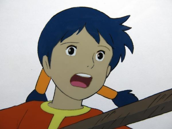 B 未来少年コナン 8話「逃亡」 叫ぶラナ セル画 張り付きあり B 未来少年コナン 8話「逃亡」 叫ぶラナ セル画 張り付きあり