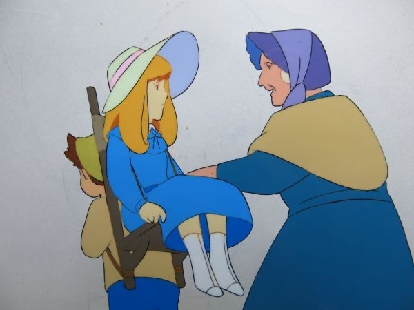 B アルプスの少女ハイジ 山でのクララとおばあさん 49話 セル画 B アルプスの少女ハイジ 山でのクララとおばあさん 49話 セル画