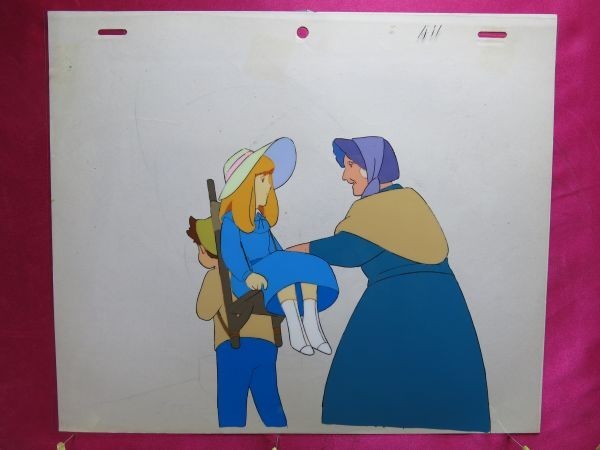 B アルプスの少女ハイジ 山でのクララとおばあさん 49話 セル画 B アルプスの少女ハイジ 山でのクララとおばあさん 49話 セル画